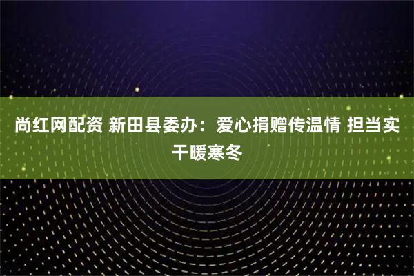尚红网配资 新田县委办:爱心捐赠传温情 担当实干暖寒冬