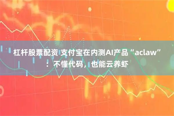 杠杆股票配资 支付宝在内测AI产品“aclaw”：不懂代码，也能云养虾